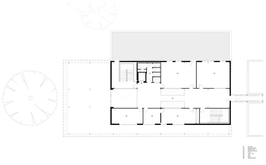 First floor plan of Digi-Tech Factory by Coffey Architects