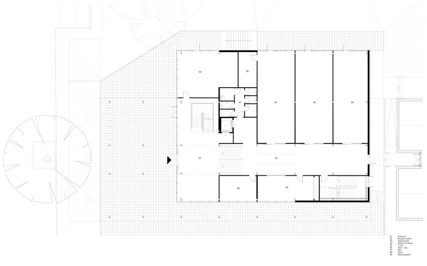 Ground plan of Digi-Tech Factory by Coffey Architects