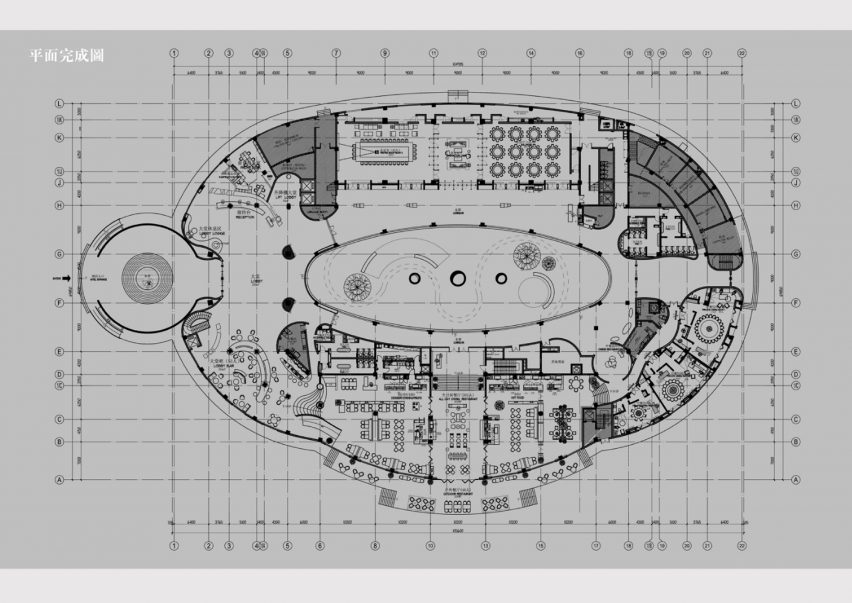 Floor plan, Dongfengyun Hotel Mi'Le by Cheng Chung Design