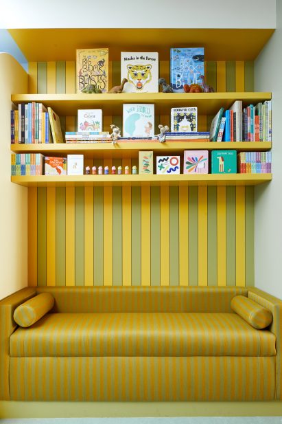 Stripey sofa in Los Angeles lifestyle store