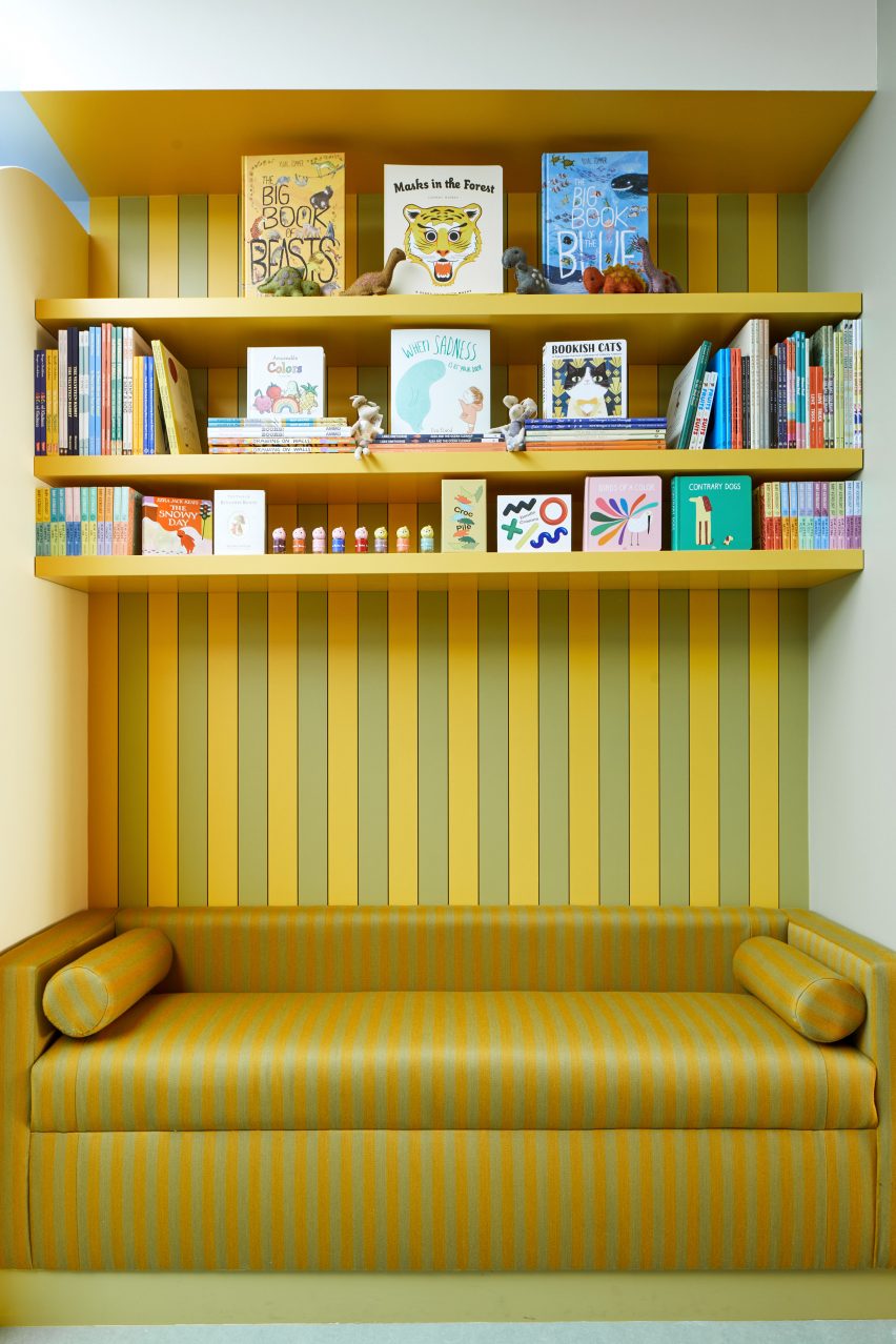 Stripey sofa in Los Angeles lifestyle store