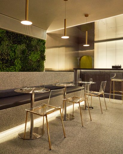Terrazzo surfaces at Dumpling Lab