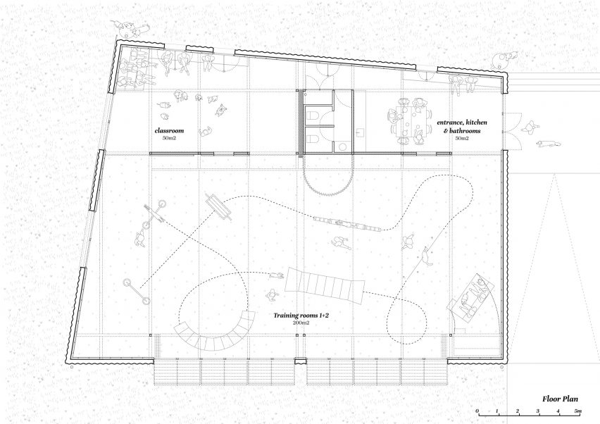 Floor plan, Educan school for dogs, humans and other species