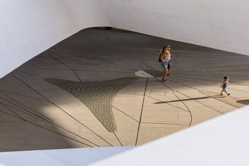 Granite paving in Eleftheria Square by Zaha Hadid Architects
