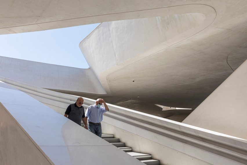 Staircase in in Eleftheria Square by Zaha Hadid Architects