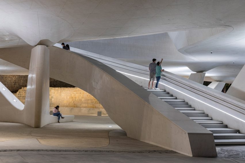 Staircase in Eleftheria Square by Zaha Hadid Architects