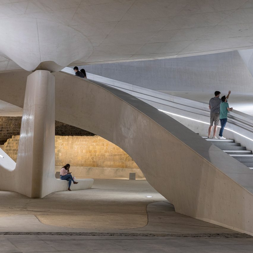 Staircase in Eleftheria Square by Zaha Hadid Architects