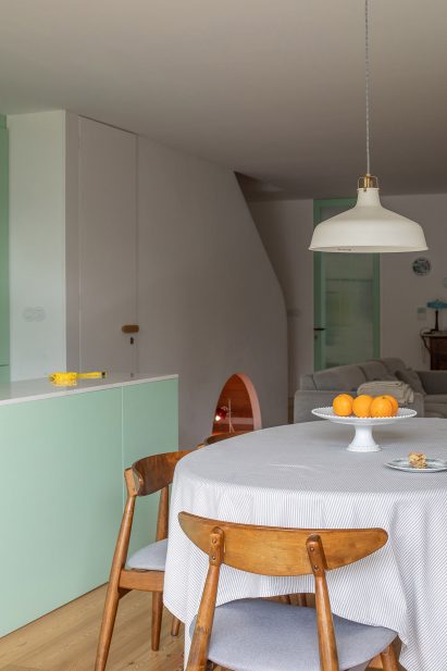 Green kitchen cupboards