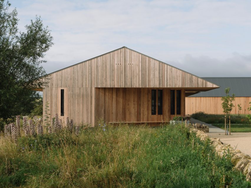 Larch-clad building