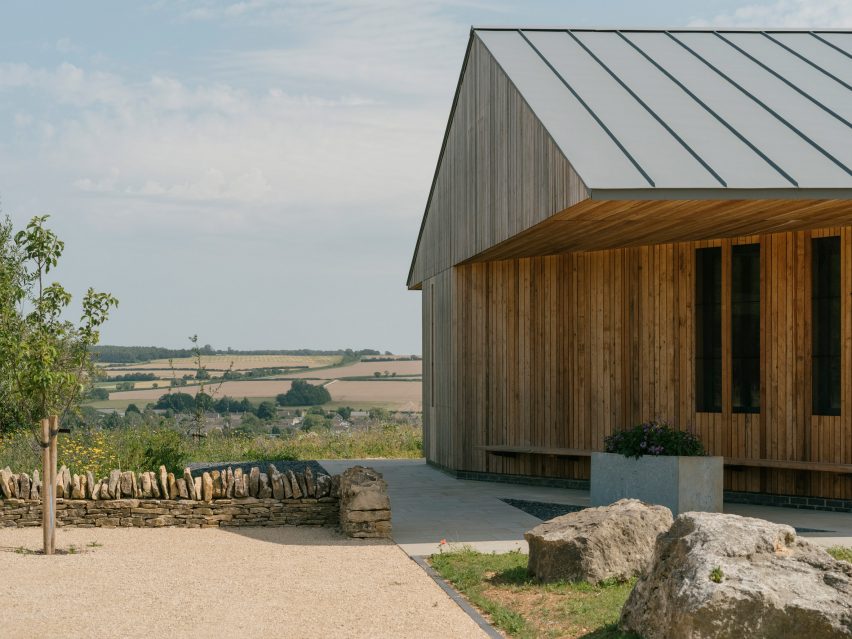 Larch-clad building