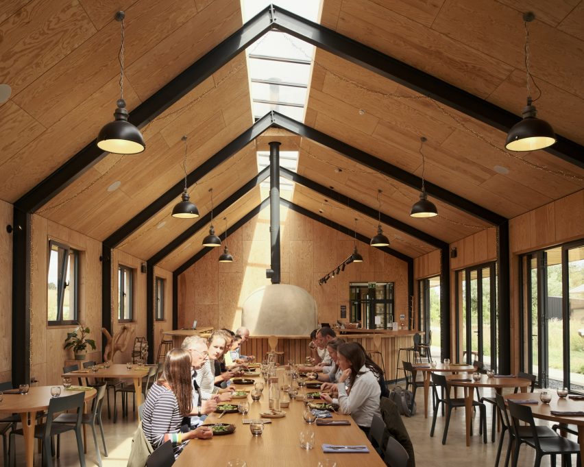 Dining room of FarmED centre in Cotswolds
