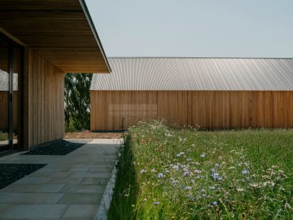 Larch-clad buildings