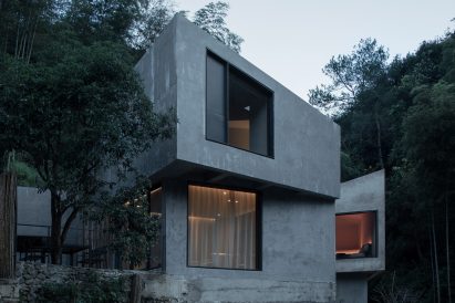 Concrete guesthouse at Floating Cloud Township Villa