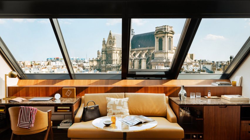 View over Paris from Hotel Madame Reve
