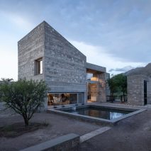 Casa DP exterior at dusk