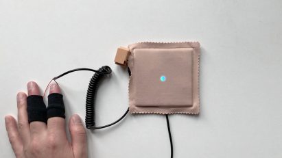 Fingers attached to a sensor