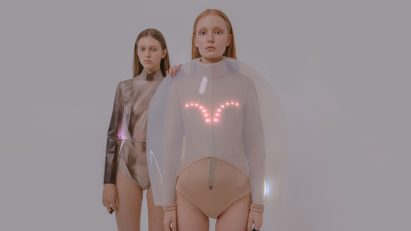 Two female models wearing Emotional Clothing