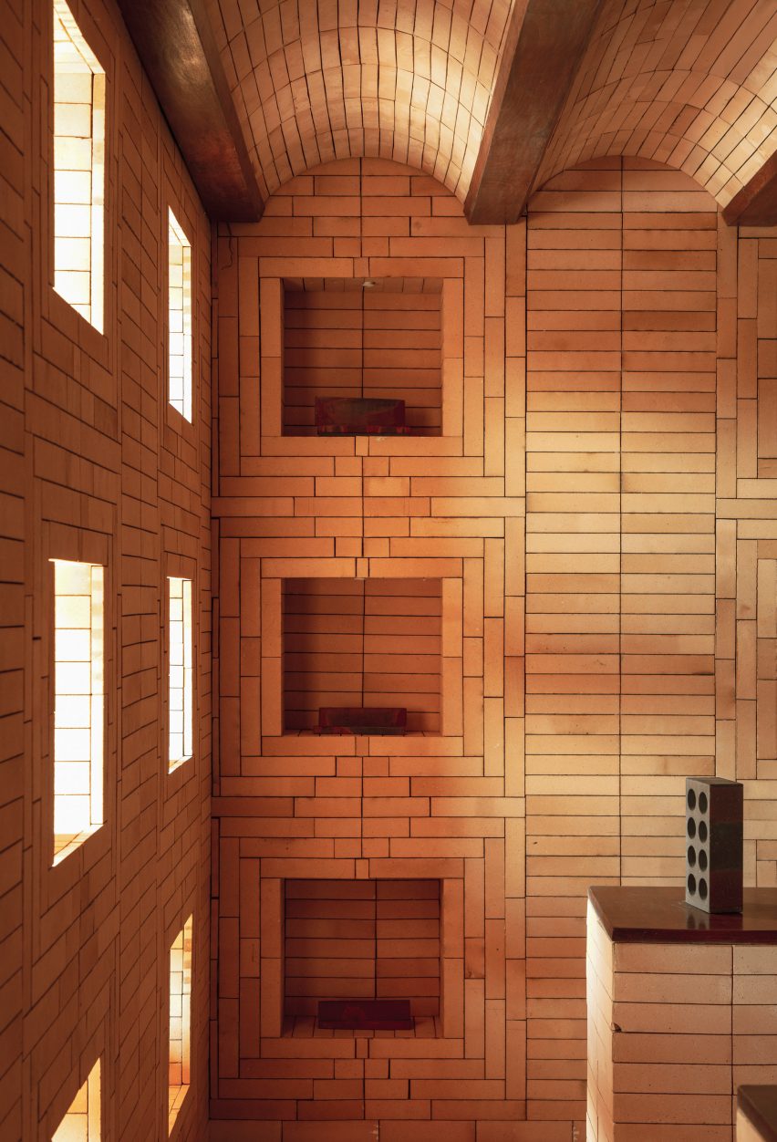 New Delhi showroom designed by Renesa has brick interiors
