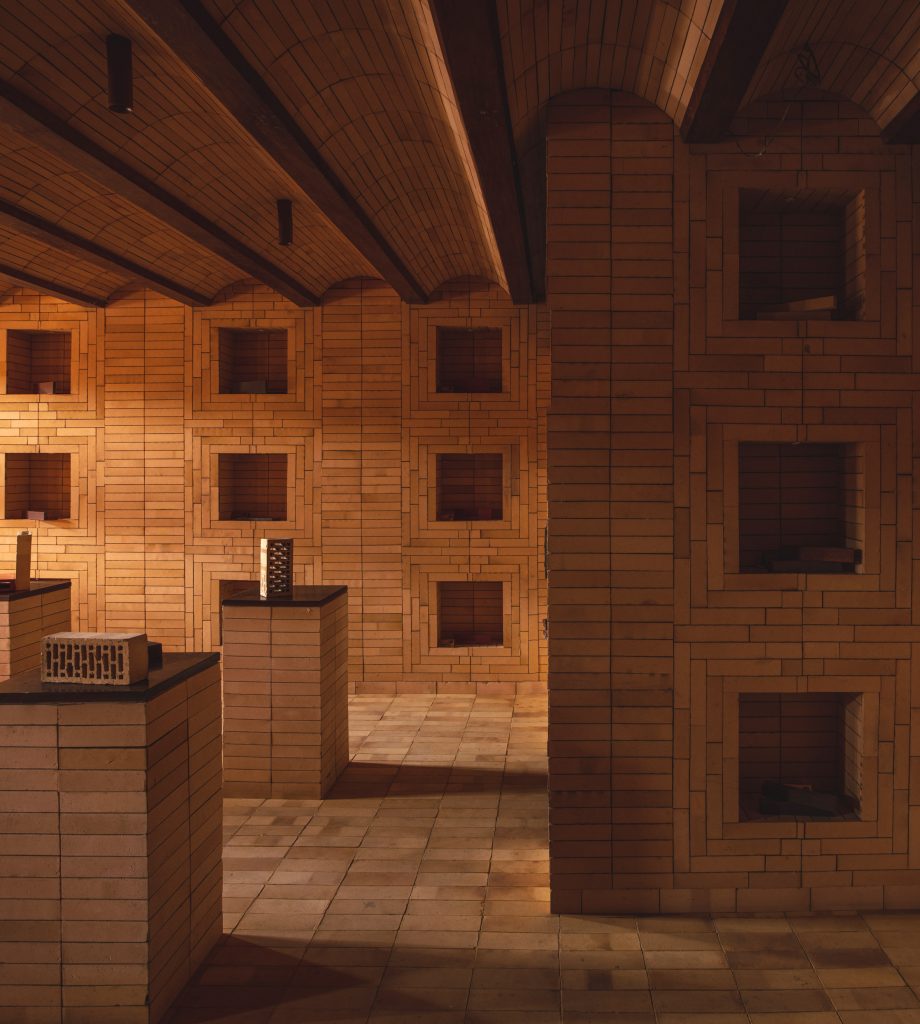New Delhi showroom designed by Renesa has brick interiors