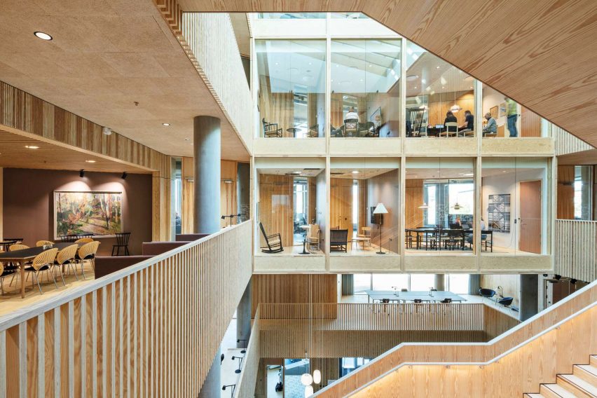 Wooden office interior