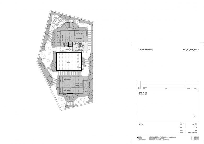 Fifth floor plan of KAB headquarters in Copenhagen