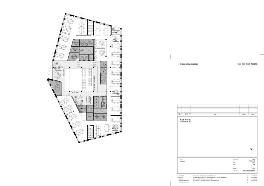 First floor plan of KAB headquarters in Copenhagen