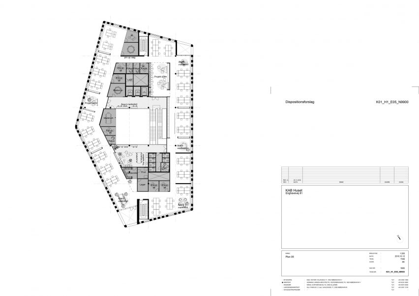 Fourth floor plan of KAB headquarters in Copenhagen