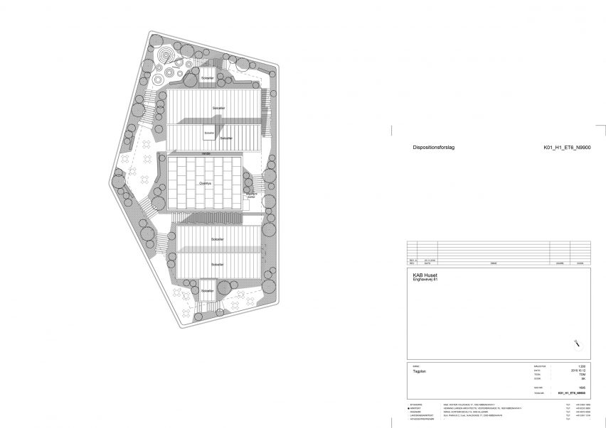 Roof plan of KAB headquarters in Copenhagen
