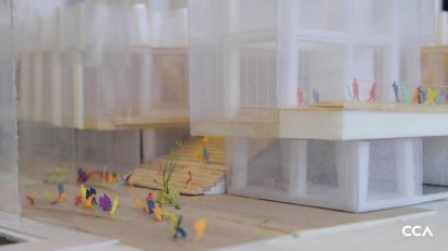 An architectural model of Shibuya Stream in Tokyo