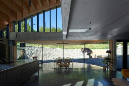 Kitchen and dining room in modern house