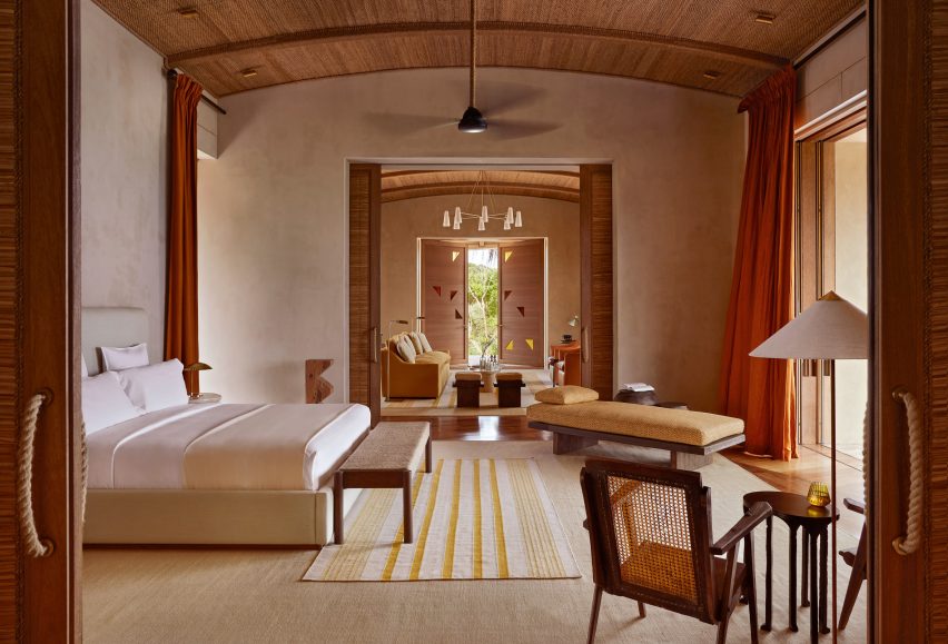 Interior of Kisawa bungalow