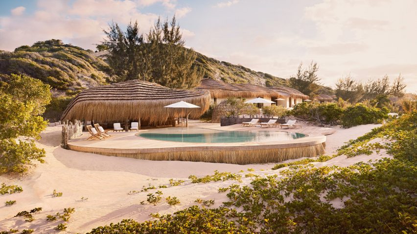 Kisawa Sanctuary bungalow among the sand dunes