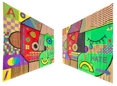 Both versions of Lenticular Weave by Antoine Peters