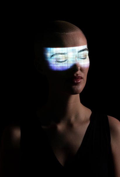 A LED light matrix is used for meditation