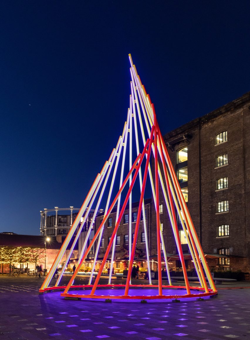 Neon Christmas tree