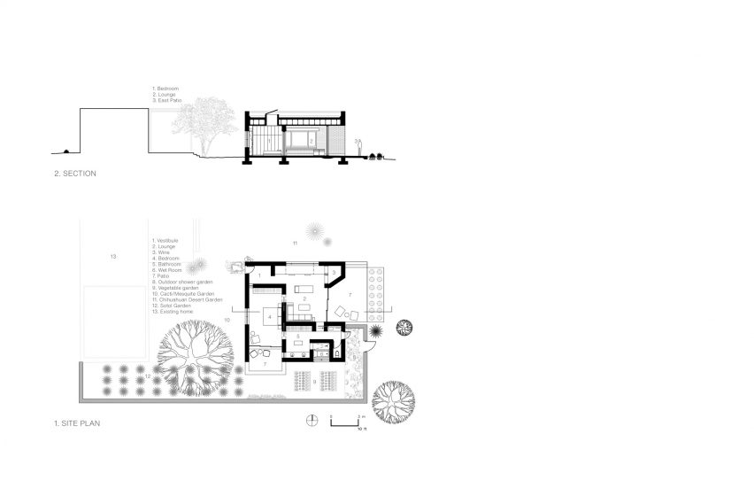 Marfa Studio by Dust section plan
