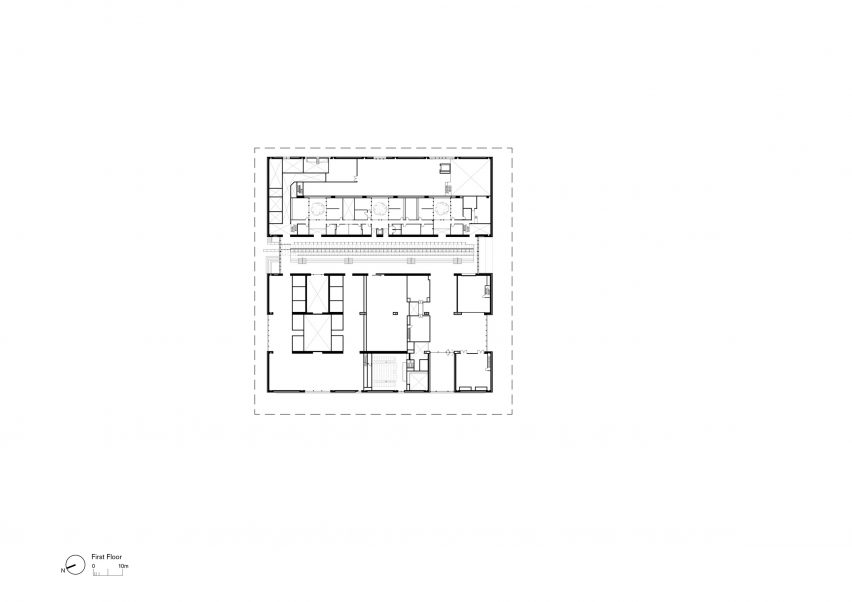 First floor plan of the Narbo Via museum by Foster + Partners