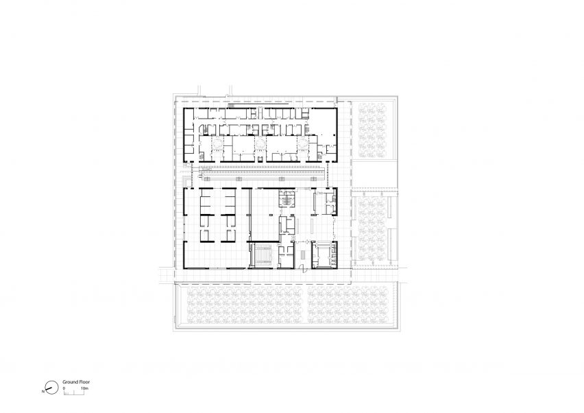 Ground floor plan of the Narbo Via museum by Foster + Partners