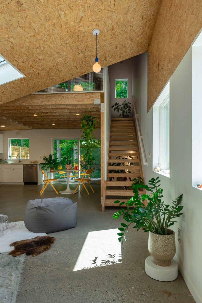 Room with concrete floors