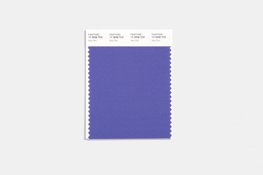 A sample of Very Peri lavender colour