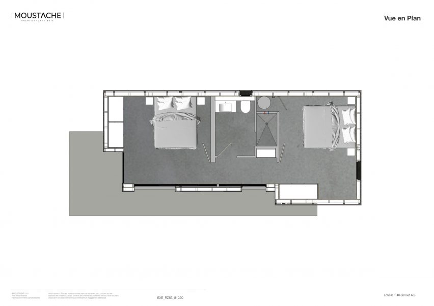 Floor plan of Pine Nut Cabane