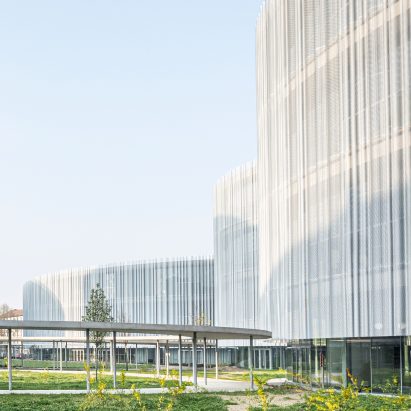 Bocconi Campus has a perforated metal facade