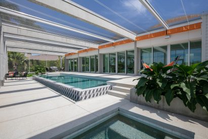 Glazed courtyard