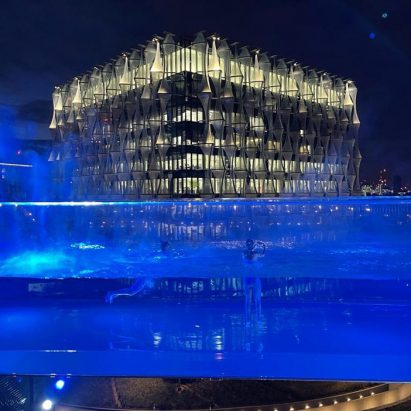 Sky Pool at night