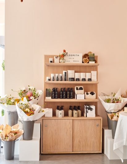 Spring-To-Go shelving and flower displays