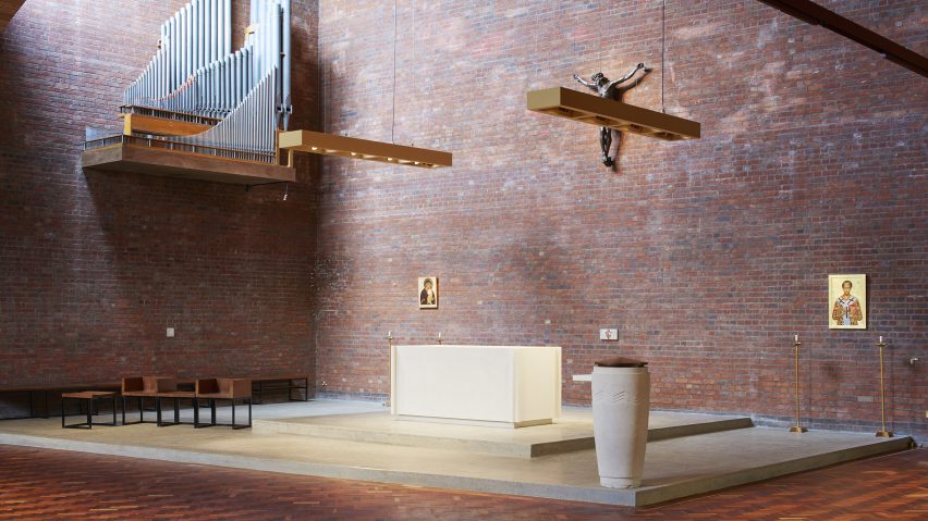 St John Chrysostom church altar and sanctuary floor by Max Lamb
