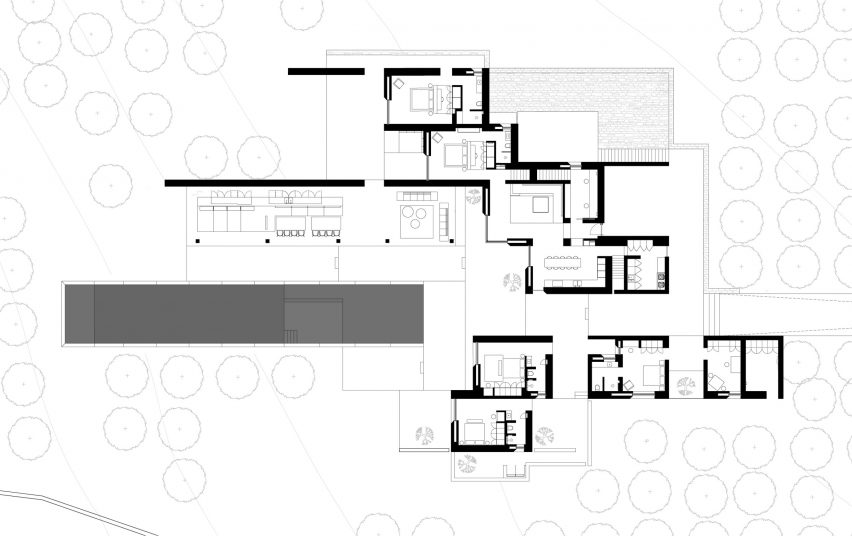Ground floor plan of Paros House