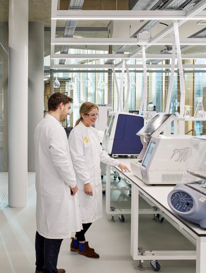 Scientists at work at the DISC in Cambridge