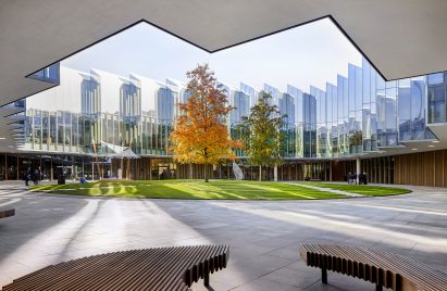 View out from The Discovery Centre by Herzog & de Meuron