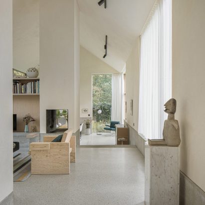 White-walled hallway of House B-L
